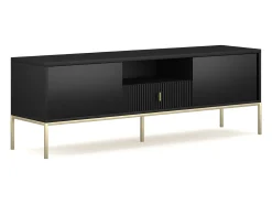 Móvel de TV Maggiore 2P1G preto/dourado/dourado