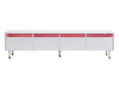 Móvel de TV moderno - 178 cm x 35 x 45 cm - com 4 gavetas - para sala de estar - MDF - branco