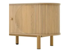Móvel de TV moderno - 175 x 36 x 51 cm - com 1 gaveta de vime + 2 portas - MDF - natural