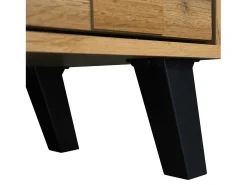 Móvel de TV moderno - com 2 portas e 2 compartimentos abertos - Natural
