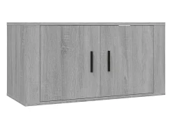 Móvel de TV multimídia para parede prateleira para TV aparador para TV para sala de jantar sala de estar quarto 2 peças Sonoma 80 x 34,5 x 40 cm cinza 02_0029018