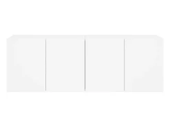 Móvel de TV multimídia para parede prateleira para TV aparador para TV para sala de jantar sala de estar quarto 2 peças 60 x 30 x 41 cm branco 02_0028927