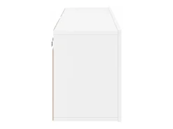 Móvel de TV multimídia para parede prateleira para TV aparador para TV para sala de jantar sala de estar quarto 2 peças 60 x 30 x 41 cm branco 02_0028927