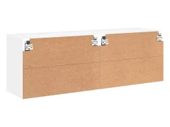 Móvel de TV multimídia para parede prateleira para TV aparador para TV para sala de jantar sala de estar quarto 2 peças 60 x 30 x 41 cm branco 02_0028927