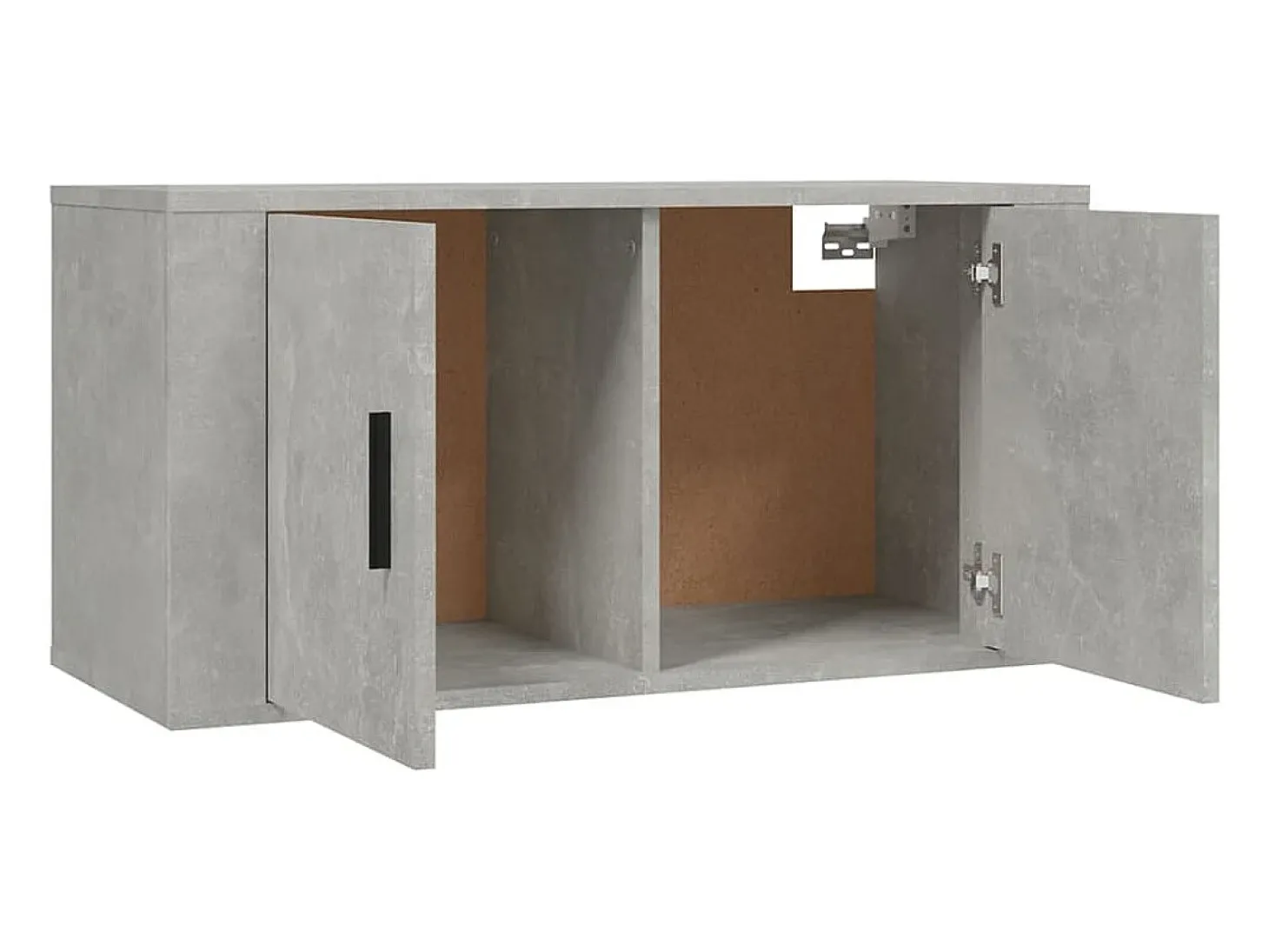 Móvel de TV multimídia para parede prateleira para TV aparador armário para TV para sala de jantar sala de estar quarto 2 peças 80 x 34,5 x 40 cm cinza 02_0028937