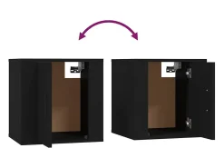 Móvel de TV multimídia para parede prateleira para TV suporte para TV sala de jantar sala de estar quarto 2 peças 40 x 34,5 x 40 cm preto 02_0028911