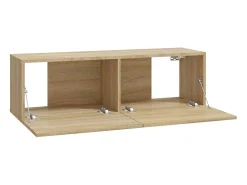Móvel de TV multimídia para parede prateleira para TV suporte para TV sala de jantar sala de estar quarto 4 peças carvalho Sonoma 100 x 30 x 30 cm marrom 02_0029079