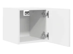 Móvel de TV multimídia para parede prateleira para TV aparador para TV para sala de jantar sala de estar quarto 2 peças 30,5 x 30 x 30 cm branco 02_0028902