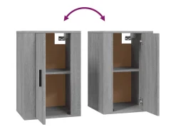 Móvel de TV multimídia para parede prateleira para TV aparador para TV para sala de jantar sala de estar quarto 2 peças Sonoma 40 x 34,5 x 60 cm cinza 02_0029014