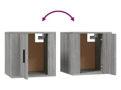 Móvel de TV multimídia para parede prateleira para TV aparador para TV para sala de jantar sala de estar quarto 2 peças Sonoma 40 x 34,5 x 40 cm cinza 02_0029013