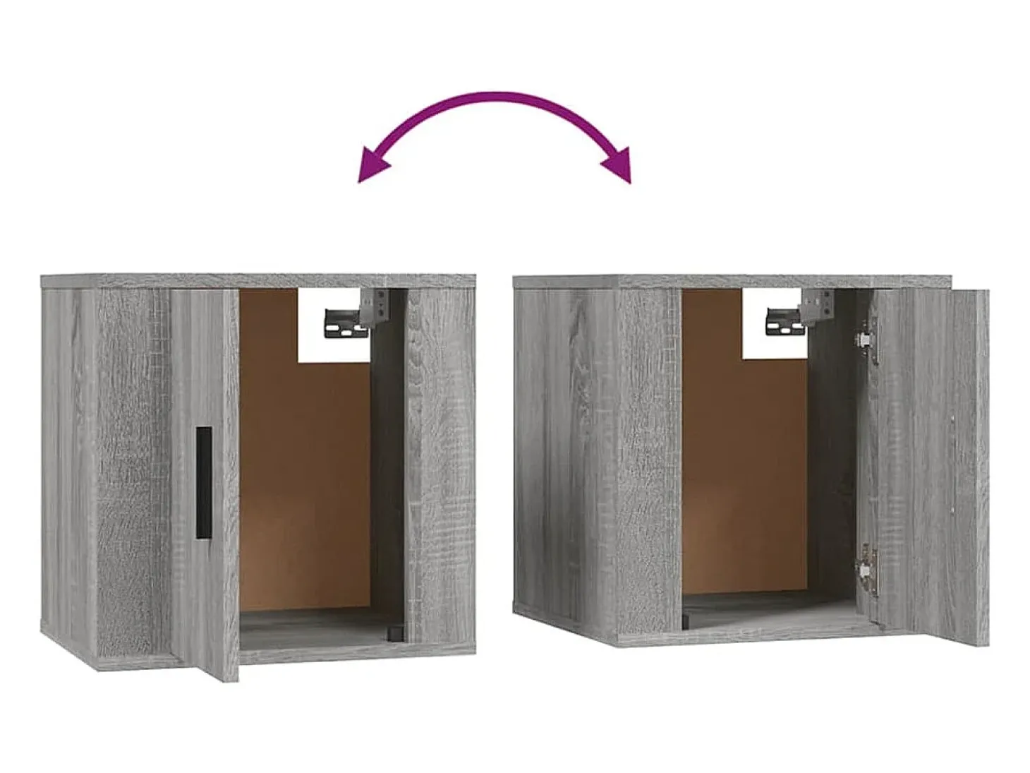 Móvel de TV multimídia para parede prateleira para TV aparador para TV para sala de jantar sala de estar quarto 2 peças Sonoma 40 x 34,5 x 40 cm cinza 02_0029013