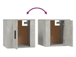 Móvel de TV multimídia para parede prateleira para TV aparador para TV para sala de jantar sala de estar quarto 2 peças 40 x 34,5 x 40 cm cinza 02_0028910