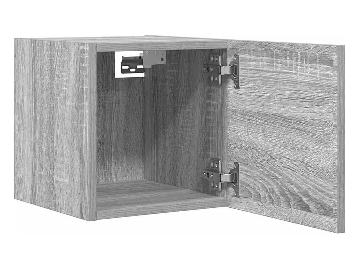 Móvel de TV multimídia para parede prateleira para TV aparador armário para TV sala de jantar sala de estar quarto 4 peças Sonoma 30,5 x 30 x 30 cm cinza 02_0029088
