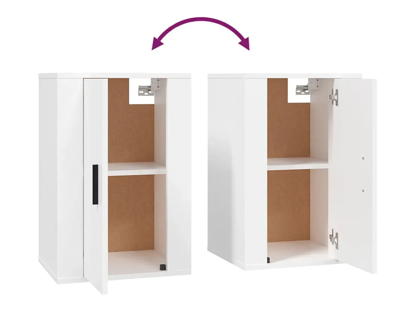 Móvel de TV multimídia para parede prateleira para TV aparador armário para TV sala de jantar sala de estar quarto 2 peças 40 x 34,5 x 60 cm branco 02_0028912