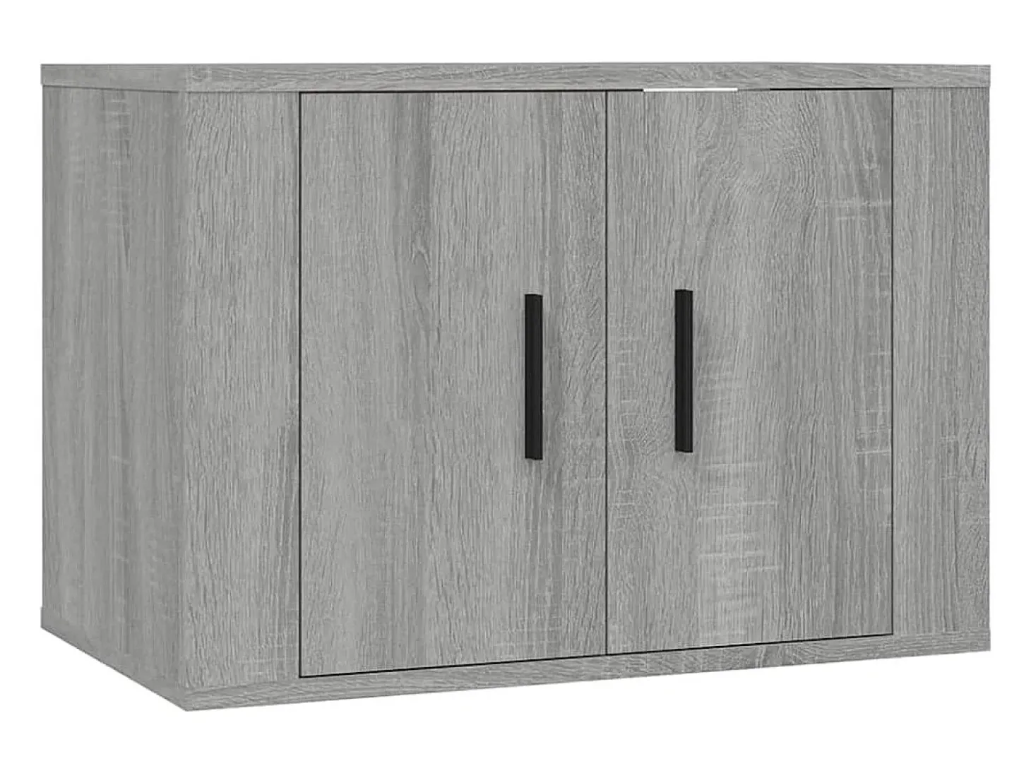 Móvel de TV multimídia para parede prateleira para TV aparador para TV para sala de jantar sala de estar quarto 2 peças Sonoma 57 x 34,5 x 40 cm cinza 02_0029015