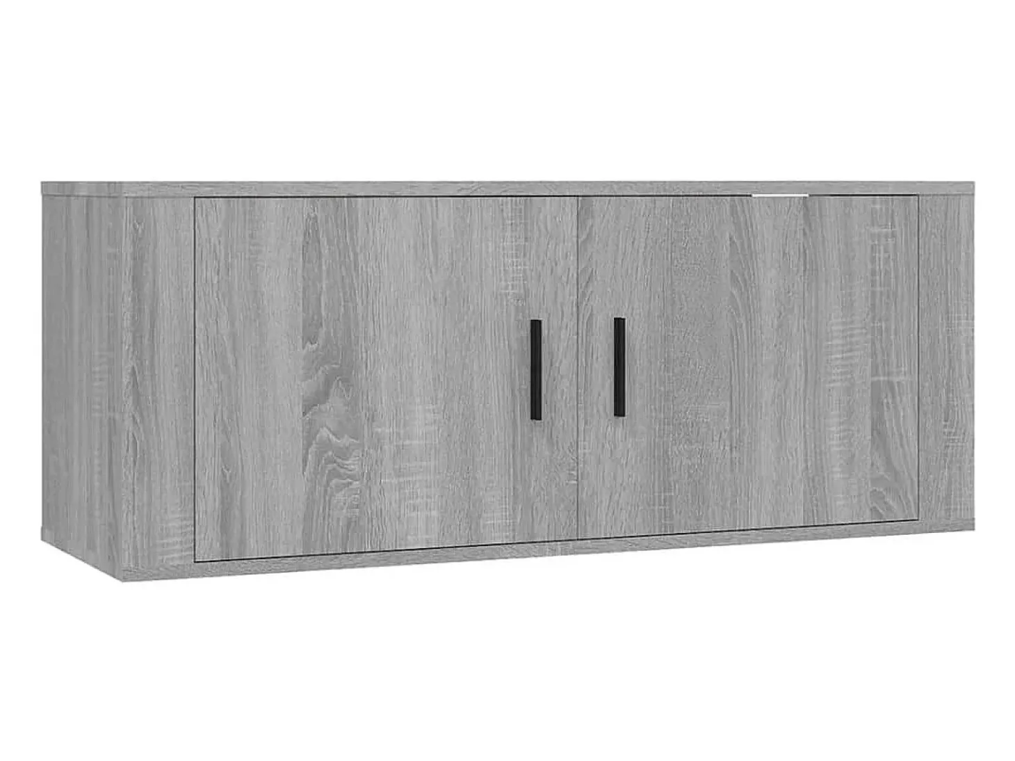 Móvel de TV multimídia para parede prateleira para TV aparador para TV para sala de jantar sala de estar quarto 2 peças Sonoma 100 x 34,5 x 40 cm cinza 02_0029011