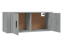 Móvel de TV multimídia para parede prateleira para TV aparador para TV para sala de jantar sala de estar quarto 2 peças Sonoma 100 x 34,5 x 40 cm cinza 02_0029011