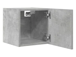 Móvel de TV multimídia para parede prateleira para TV aparador para TV para sala de jantar sala de estar quarto 2 peças 30,5 x 30 x 30 cm cinza 02_0028904