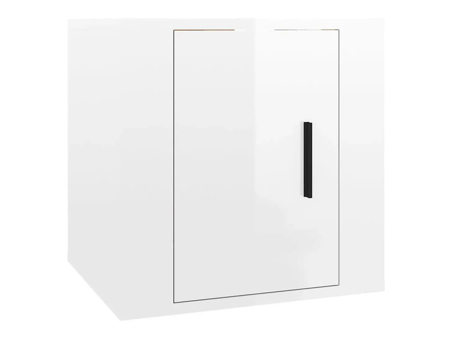 Móvel de TV multimídia para parede prateleira para TV armário para TV sala de jantar sala de estar quarto 2 peças brilhante 40 x 34,5 x 40 cm branco 02_0028947