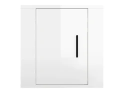 Móvel de TV multimídia para parede prateleira para TV armário para TV sala de jantar sala de estar quarto 2 peças brilhante 40 x 34,5 x 40 cm branco 02_0028947