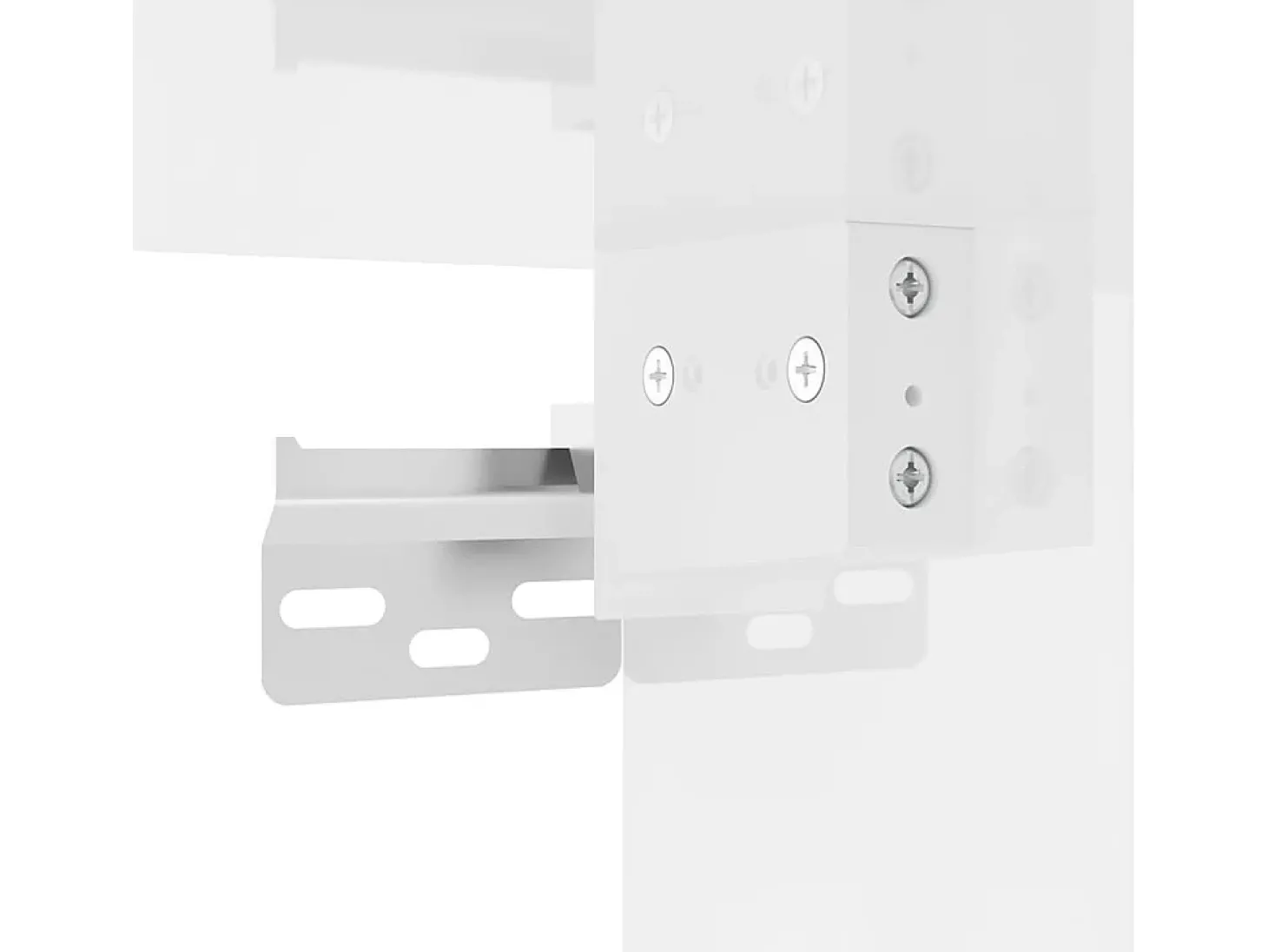 Móvel de TV multimídia para parede prateleira para TV armário para TV sala de jantar sala de estar quarto 2 peças brilhante 40 x 34,5 x 40 cm branco 02_0028947