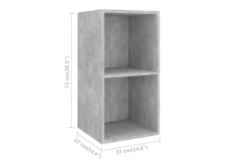 Móvel de TV multimídia para parede prateleira para TV aparador para TV sala de jantar sala de estar quarto 4 peças madeira industrializada cinza 02_0029061