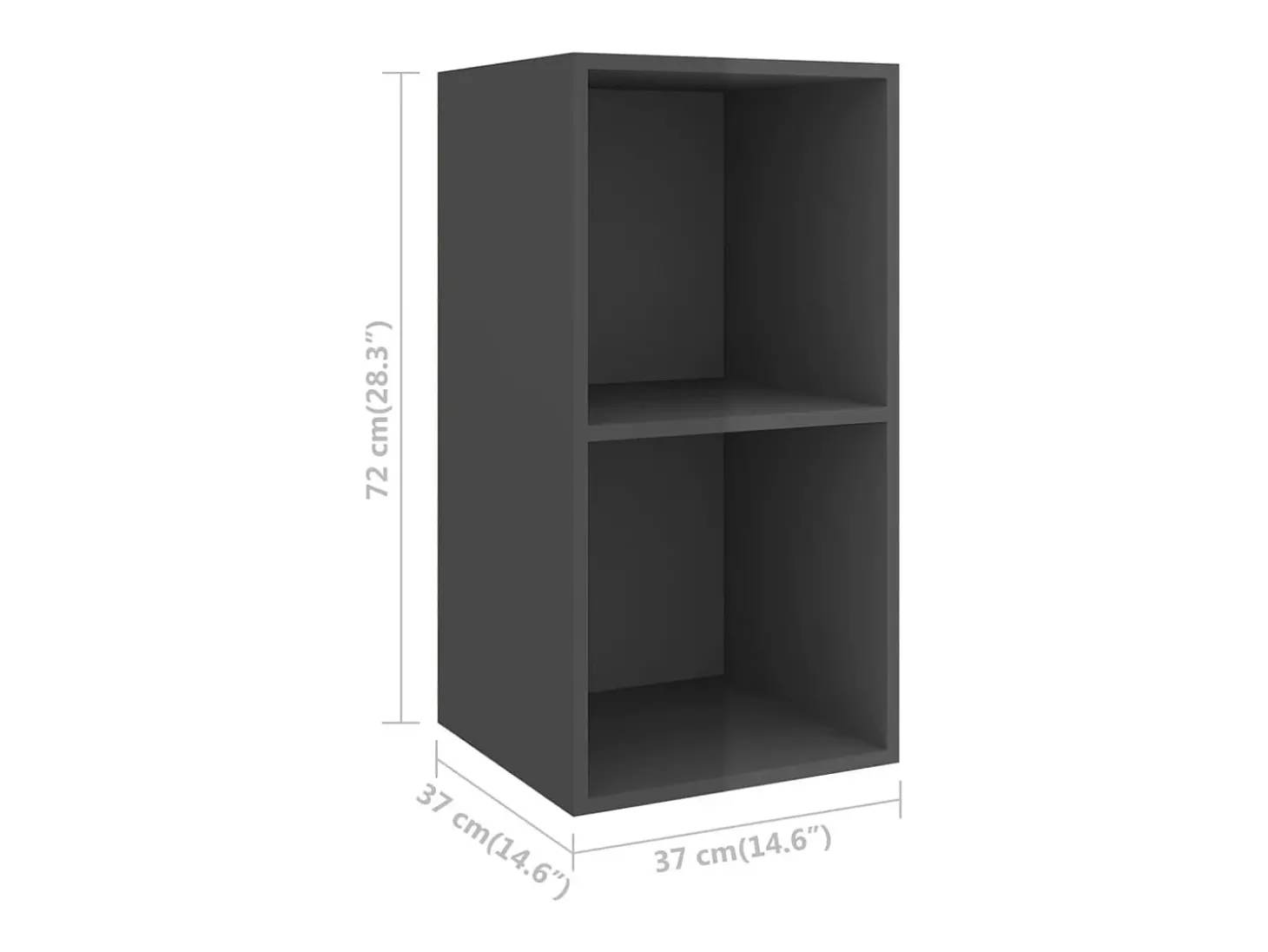 Móvel de TV multimídia para parede prateleira para TV aparador para TV sala de jantar sala de estar quarto 4 peças madeira engenheirada brilhante cinza 02_0029067