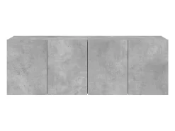 Móvel de TV multimídia para parede prateleira para TV aparador para TV para sala de jantar sala de estar quarto 2 peças 60 x 30 x 41 cm cinza 02_0028928