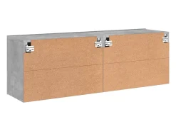 Móvel de TV multimídia para parede prateleira para TV aparador para TV para sala de jantar sala de estar quarto 2 peças 60 x 30 x 41 cm cinza 02_0028928