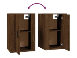 Móvel de TV multimídia para parede prateleira para TV aparador para TV para sala de jantar sala de estar quarto 2 peças carvalho 40 x 34,5 x 60 cm marrom 02_0028968