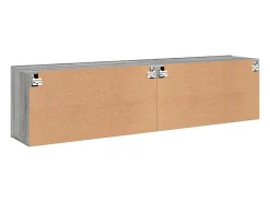 Móvel de TV multimídia para parede prateleira para TV armário para TV sala de jantar sala de estar quarto 2 peças Sonoma 80 x 30 x 41 cm cinza 02_0029017