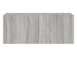 Móvel de TV multimídia prateleira de TV aparador de TV sala de jantar sala de estar quarto parede com luzes LED sonoma 100 x 35 x 41 cm cinza 02_0028038