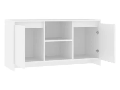 Móvel de TV multimídia prateleira de televisão televisão buffet sala de jantar sala de estar quarto 102 x 37,5 x 52,5 cm madeira trabalhada branca 02_0025610