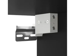 Móvel de TV multimídia prateleira de televisão televisão buffet sala de jantar sala de estar quarto 100 x 31 x 39,5 cm madeira trabalhada e metal preto 02_0025440