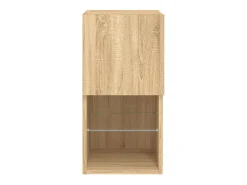 Móvel de TV multimídia prateleira de TV aparador de TV sala de jantar sala de estar quarto com luzes LED 2 peças carvalho Sonoma 305 x 30 x 60 cm marrom 02_0028873