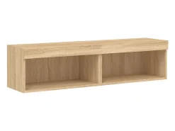 Móvel de TV multimídia Prateleira de TV Aparador de TV Sala de jantar Sala de estar Quarto com luzes LED 2 peças Carvalho Sonoma 60 x 30 x 30 cm marrom 02_0028877