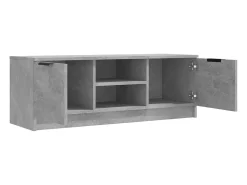 Móvel de TV multimídia prateleira de televisão televisão buffet sala de jantar sala de estar quarto 102 x 35 x 36,5 cm madeira trabalhada cinza 02_0025565