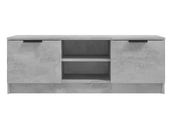 Móvel de TV multimídia prateleira de televisão televisão buffet sala de jantar sala de estar quarto 102 x 35 x 36,5 cm madeira trabalhada cinza 02_0025565