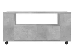 Móvel de TV multimídia prateleira de televisão televisão buffet sala de jantar sala de estar quarto 102 x 34,5 x 43 cm madeira trabalhada cinza 02_0025560