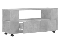 Móvel de TV multimídia prateleira de televisão televisão buffet sala de jantar sala de estar quarto 102 x 34,5 x 43 cm madeira trabalhada cinza 02_0025560