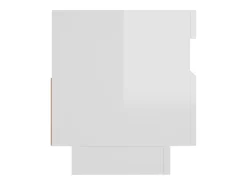 Móvel de TV multimídia prateleira de televisão televisão buffet sala de jantar sala de estar quarto com luzes LED brilhantes 80 x 35 x 40 cm branco 02_0026659
