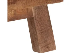 Móvel de TV multimídia prateleira de televisão televisão buffet sala de jantar sala de estar quarto 110 x 30 x 40 cm madeira de mangueira crua marrom 02_0025717