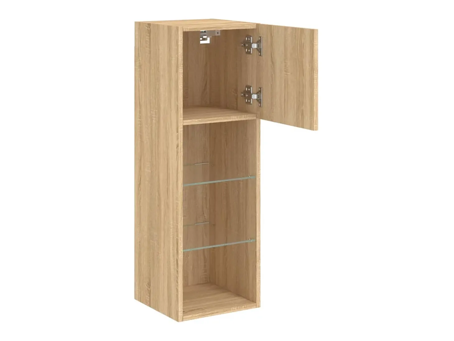 Móvel de TV multimídia prateleira de TV aparador de TV sala de jantar sala de estar quarto com luzes LED 2 peças carvalho Sonoma 305 x 30 x 90 cm marrom 02_0028874