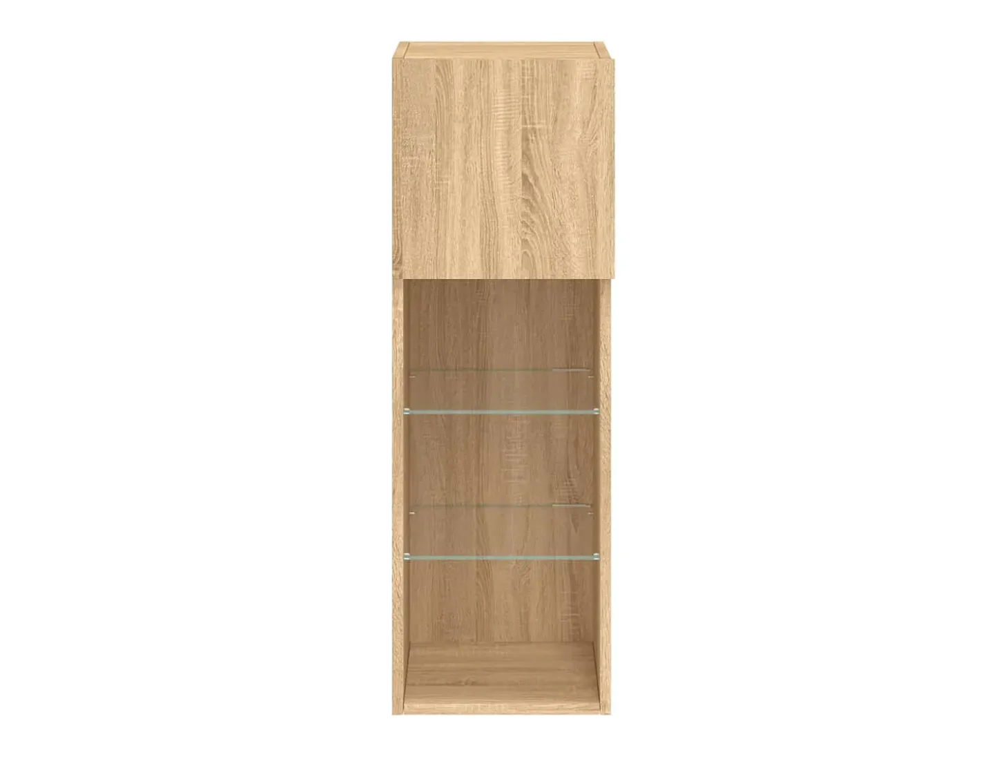 Móvel de TV multimídia prateleira de TV aparador de TV sala de jantar sala de estar quarto com luzes LED 2 peças carvalho Sonoma 305 x 30 x 90 cm marrom 02_0028874