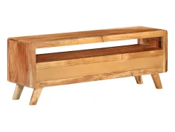 Móvel de TV multimídia prateleira de televisão televisão buffet sala de jantar sala de estar quarto 110 x 30 x 40 cm madeira de acácia maciça marrom 02_0025714