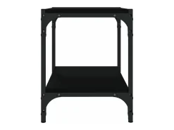 Móvel de TV multimídia prateleira de televisão televisão buffet sala de jantar sala de estar quarto 40 x 33 x 41 cm madeira trabalhada e aço preto 02_0026127