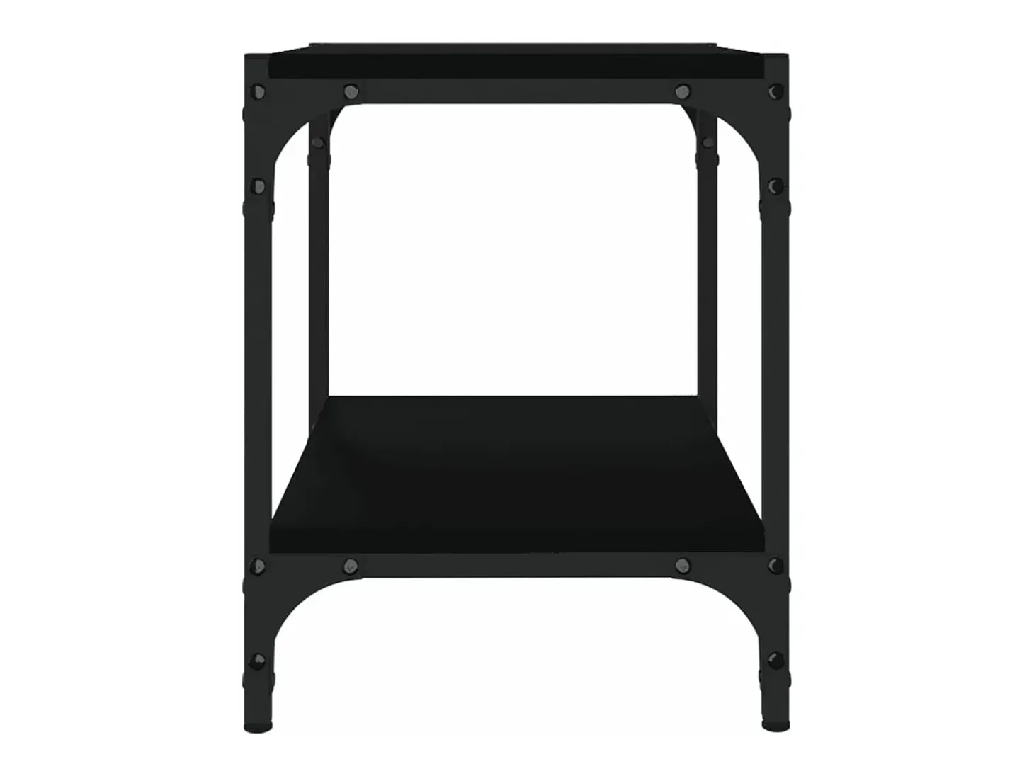 Móvel de TV multimídia prateleira de televisão televisão buffet sala de jantar sala de estar quarto 40 x 33 x 41 cm madeira trabalhada e aço preto 02_0026127
