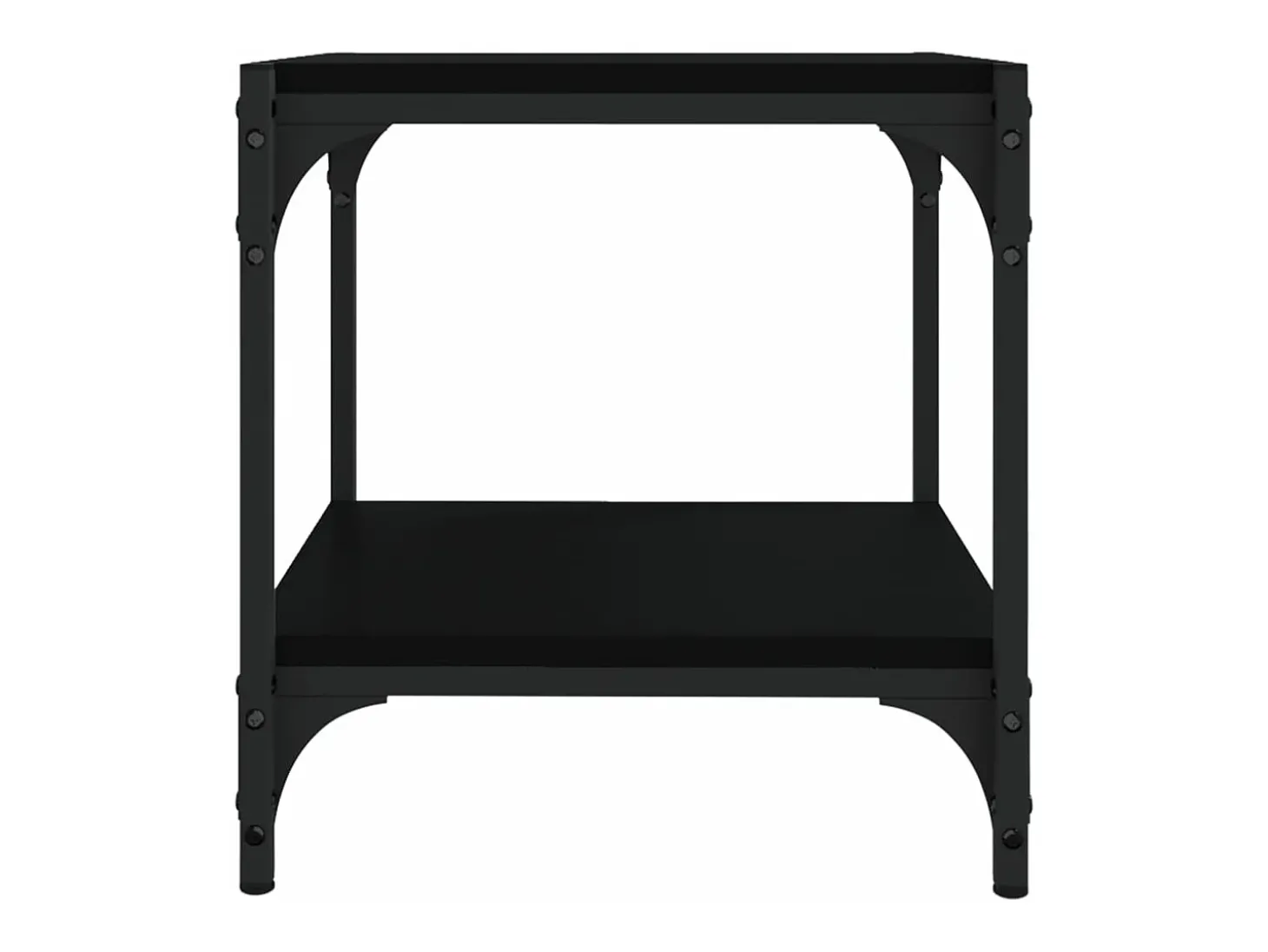 Móvel de TV multimídia prateleira de televisão televisão buffet sala de jantar sala de estar quarto 40 x 33 x 41 cm madeira trabalhada e aço preto 02_0026127