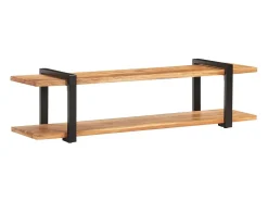 Móvel de TV multimídia prateleira de televisão televisão buffet sala de jantar sala de estar quarto 160 x 40 x 40 cm madeira de acácia maciça marrom 02_0026071