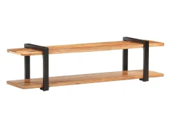 Móvel de TV multimídia prateleira de televisão televisão buffet sala de jantar sala de estar quarto 160 x 40 x 40 cm madeira de acácia maciça marrom 02_0026071